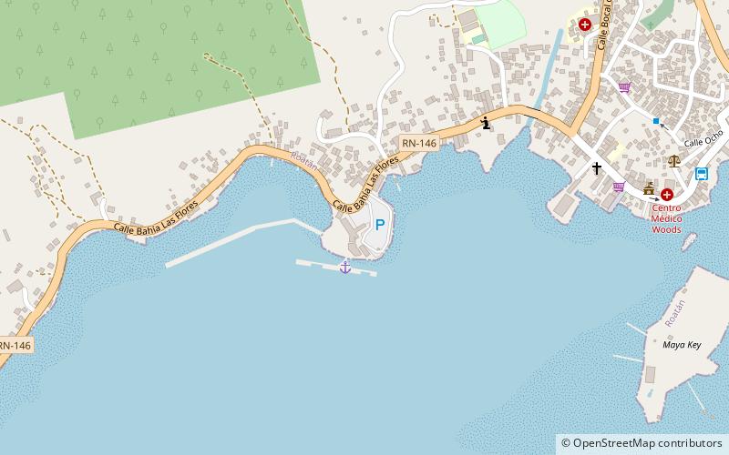 town center at port of roatan coxen hole location map