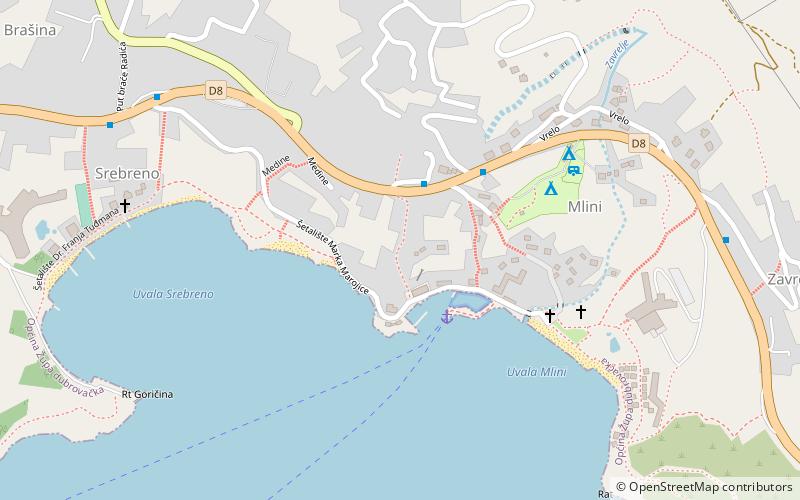 Mlini location map