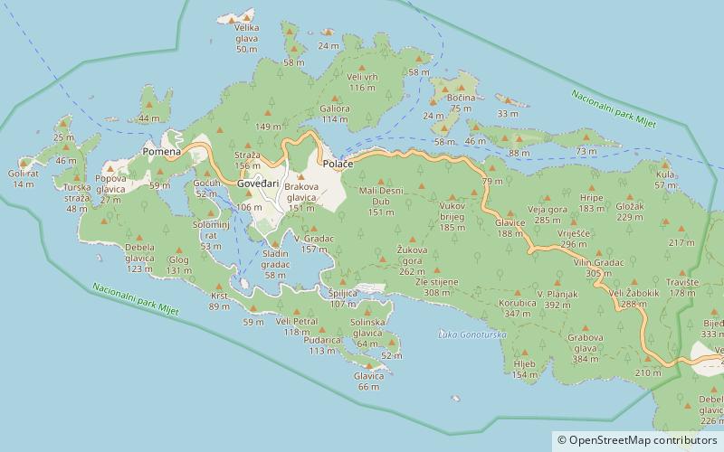 Nationalpark Mljet location map