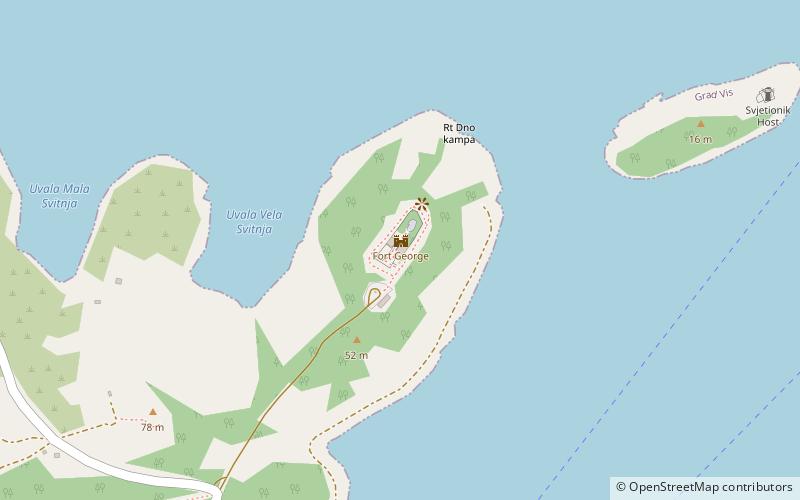 Fort George Croatia location map