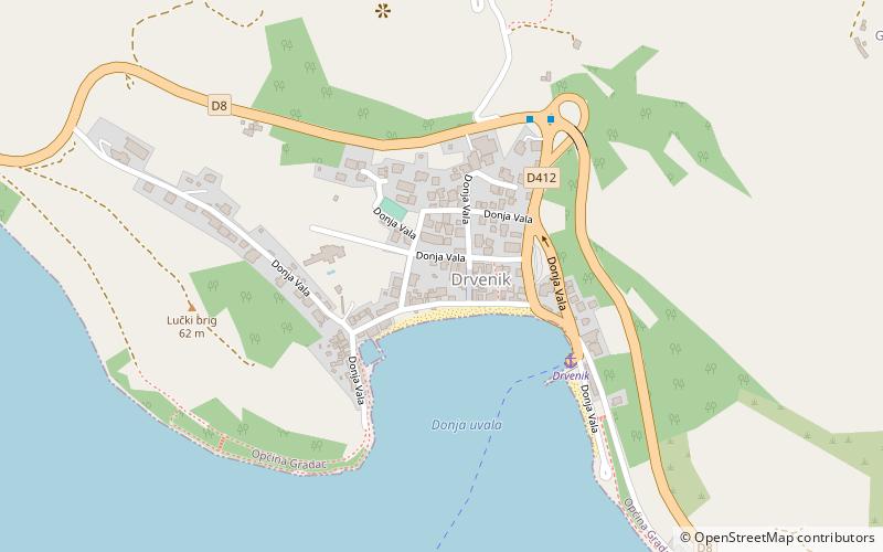 Drvenik location map