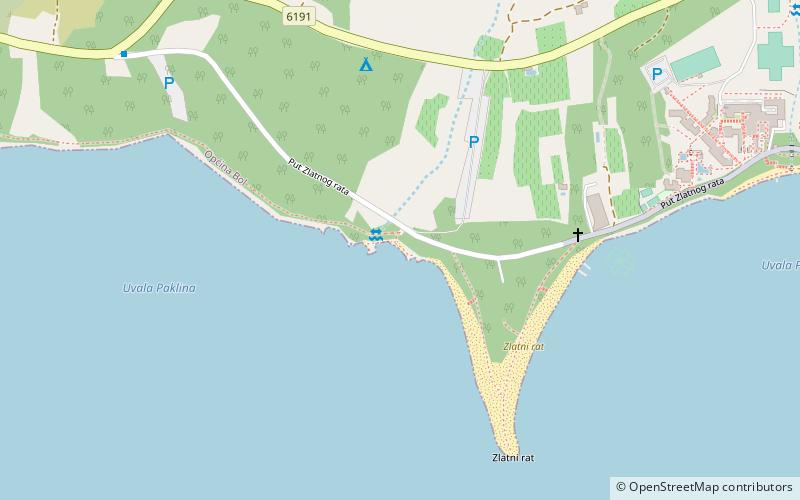 paklina brac location map