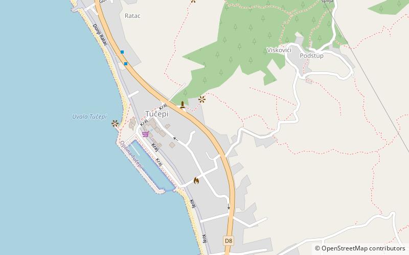Tučepi location map