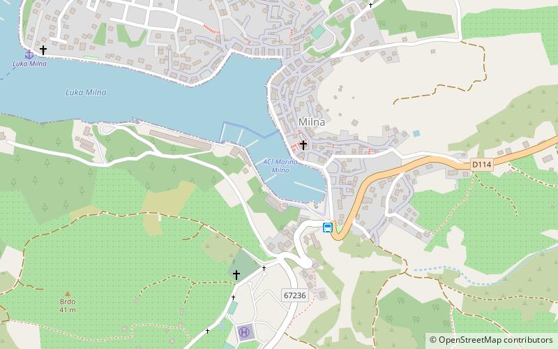 ACI marina Milna location map