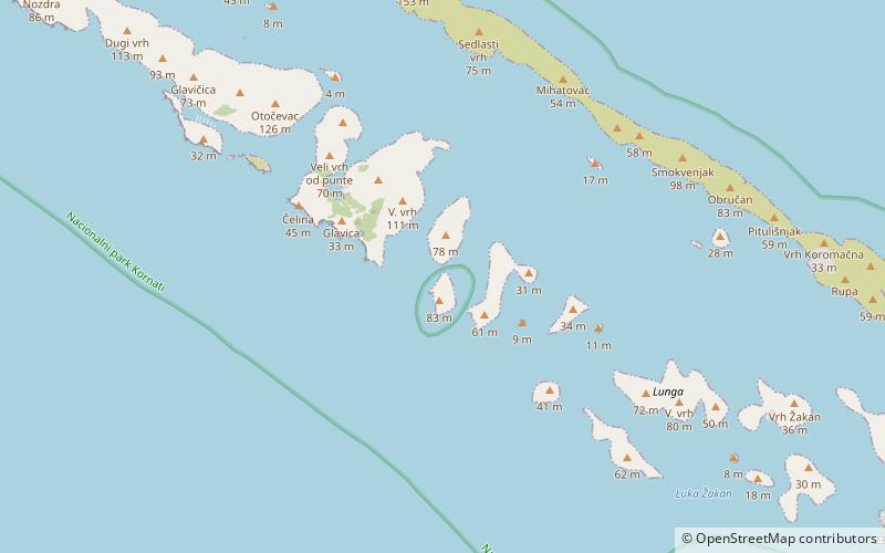 klobucar archipel des kornati location map