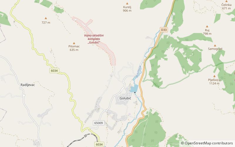 Golubić location map