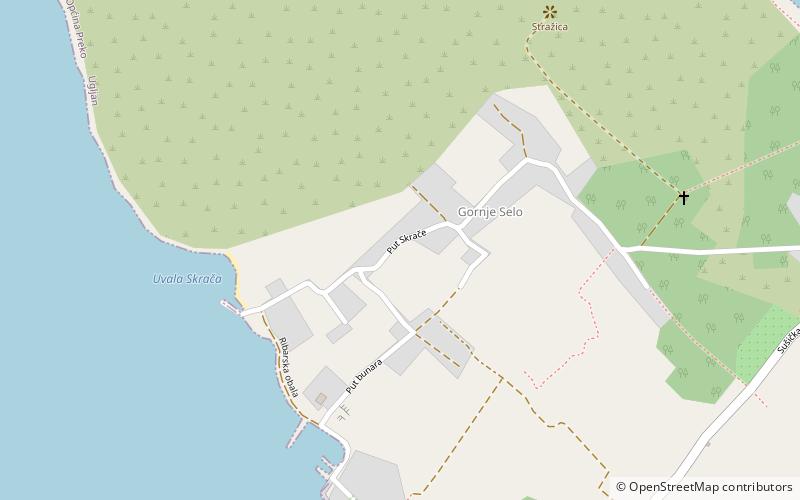 califfi castle ugljan location map