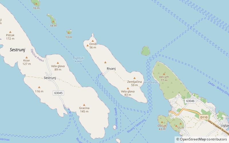 Rivanj location map