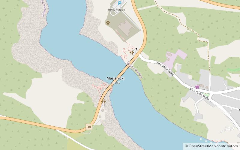 Maslenica-Brücke location map