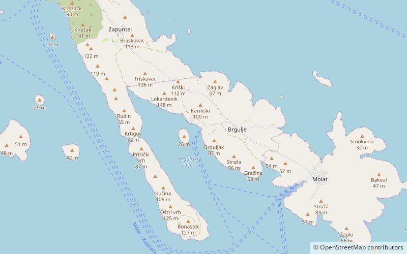 Wyspa Molat location map