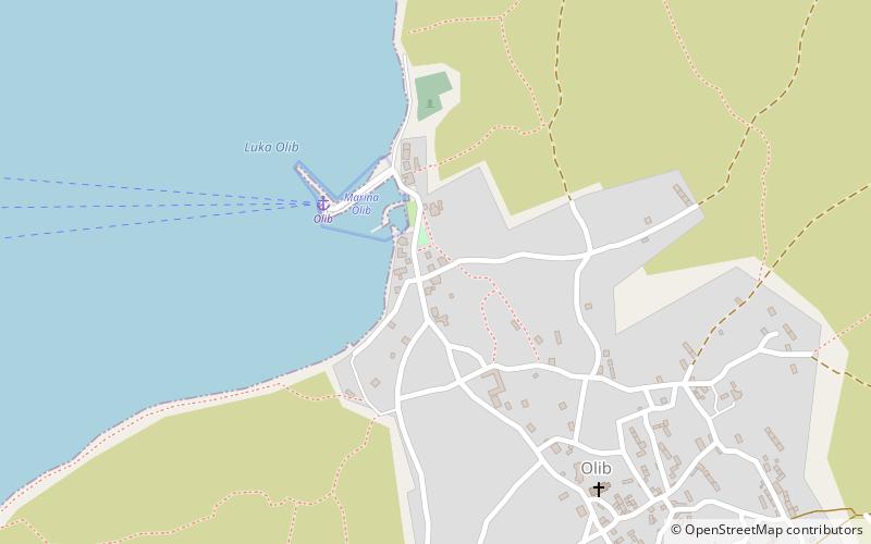 Olib location map