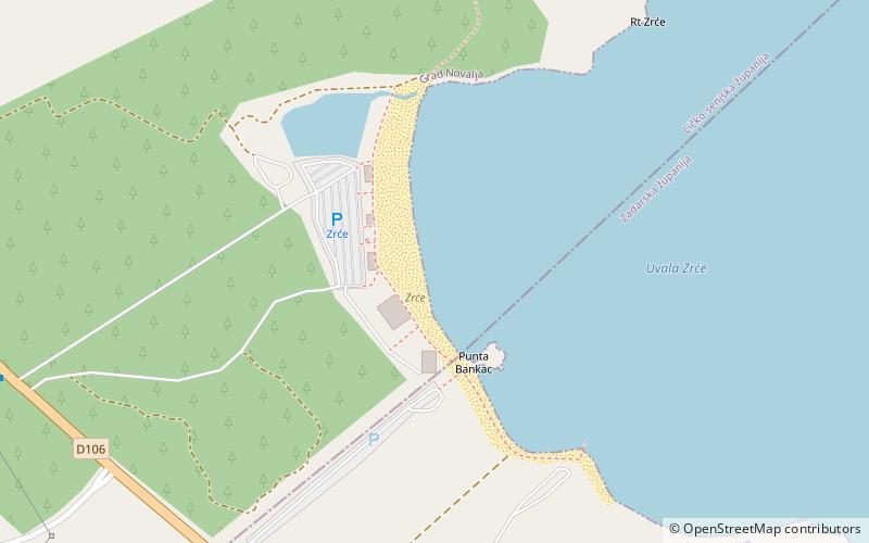 Zrće Beach location map
