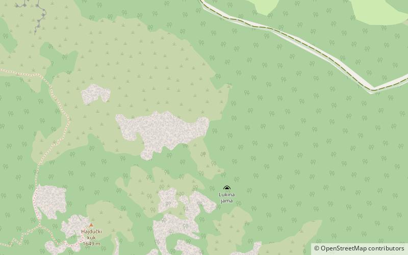 lukina jama park narodowy welebitu polnocnego location map