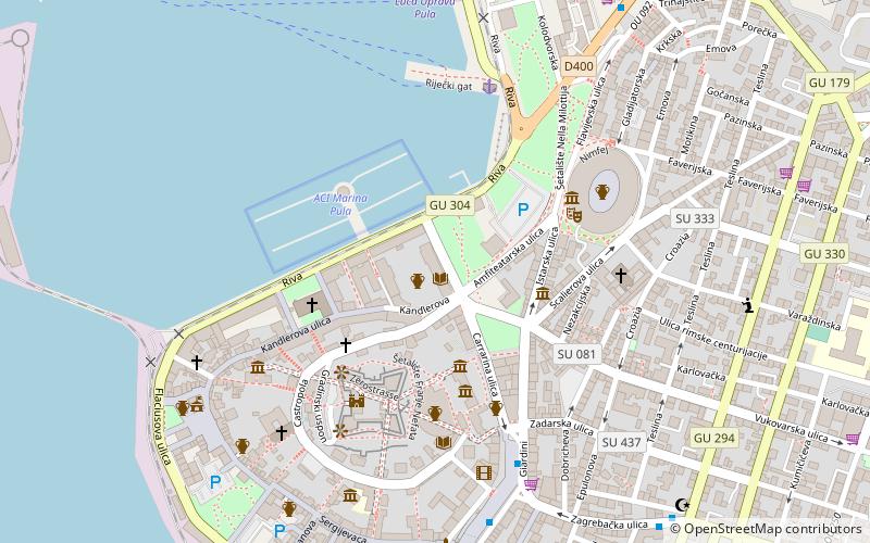 Gradska knjižnica i čitaonica Pula location map