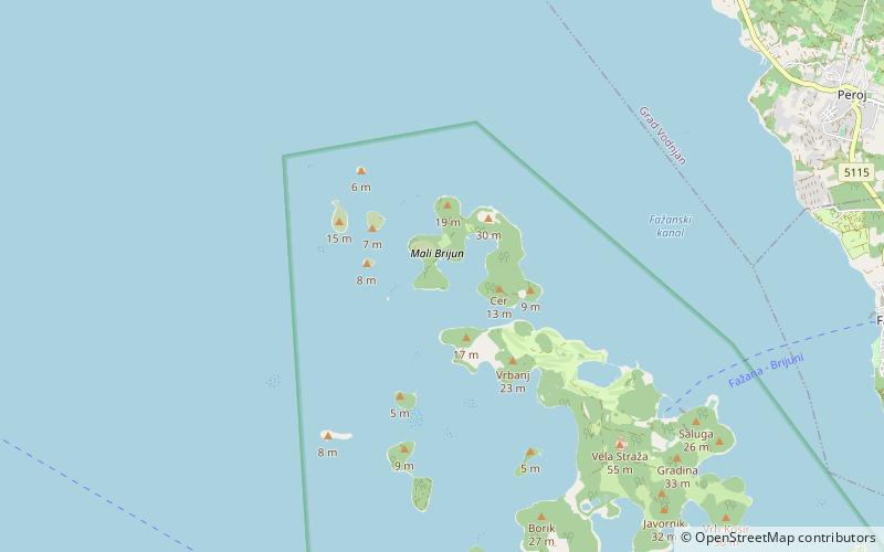 mali brijun wyspy brionskie location map