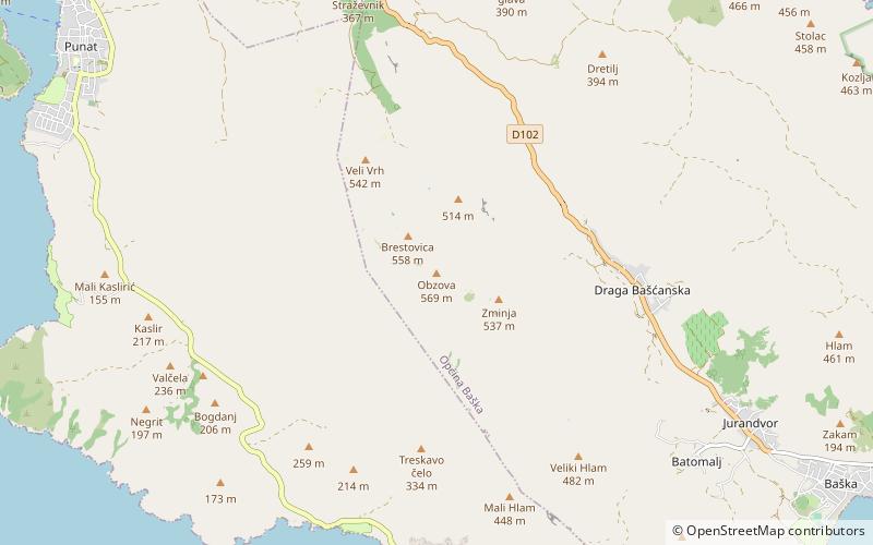 obzova wyspa krk location map