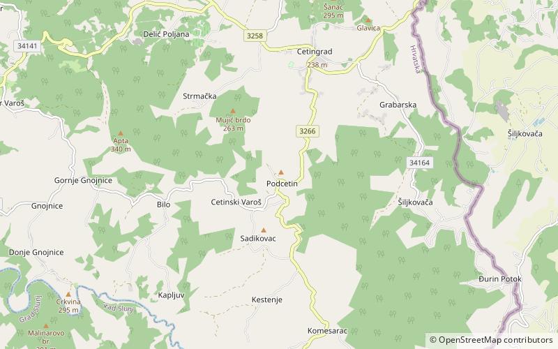 Cetin Castle location map