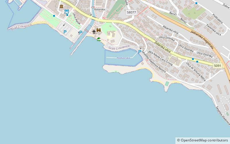 podvorska crikvenica location map