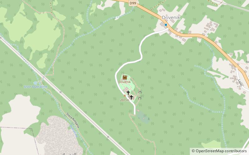Drivenik Castle location map