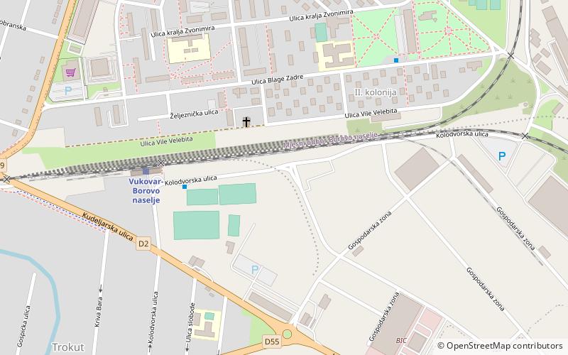 borovo sports hall vukovar location map