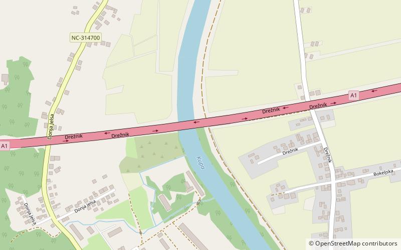 Drežnik Viaduct location map