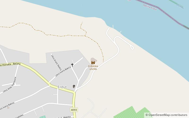 Erdut Castle location map