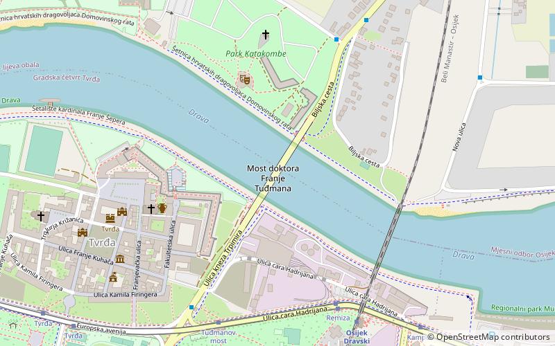 Franjo Tuđman Bridge location map