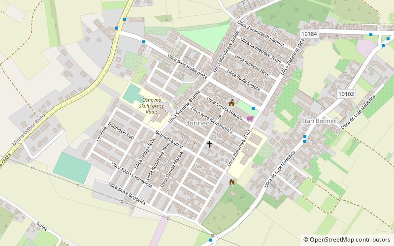 botinec zagreb location map