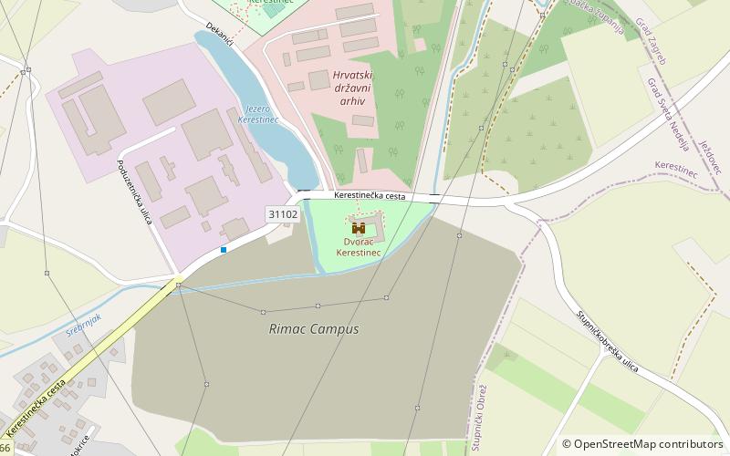 Erdödy castle location map