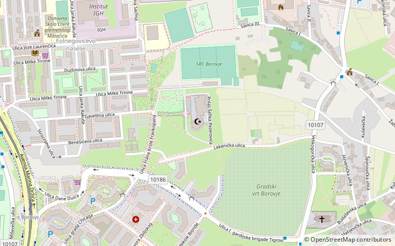 Zagreb Mosque location map