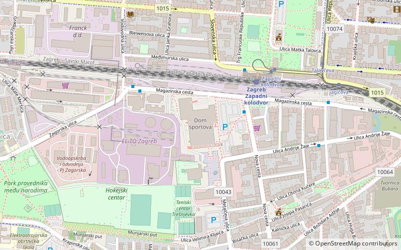 Dom Sportova location map