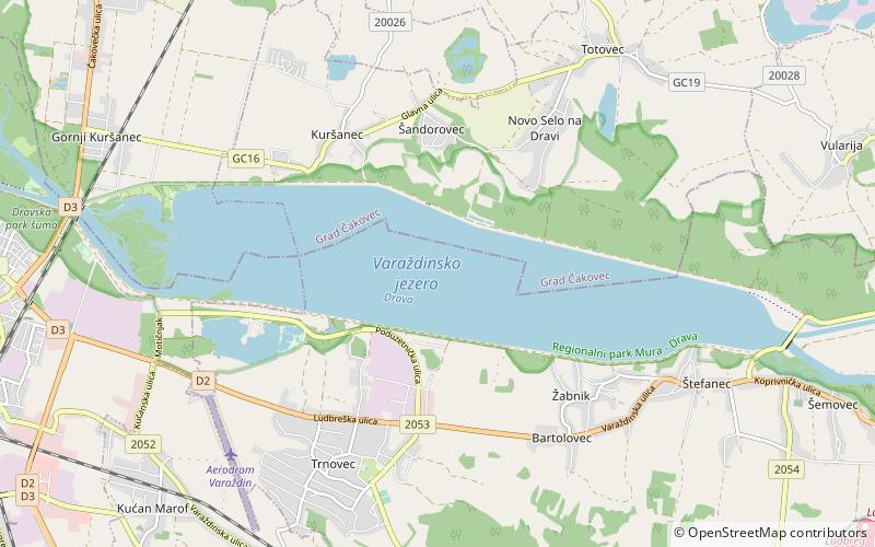 Varazdinsko jezero location map