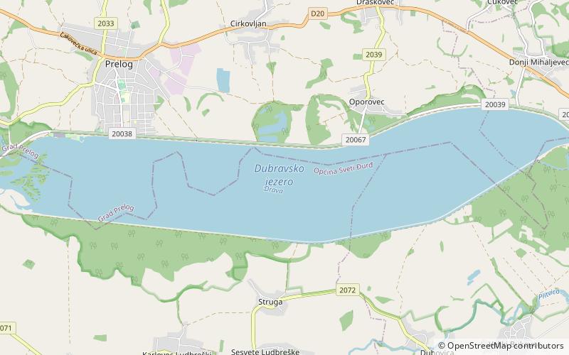 Lake Dubrava location map