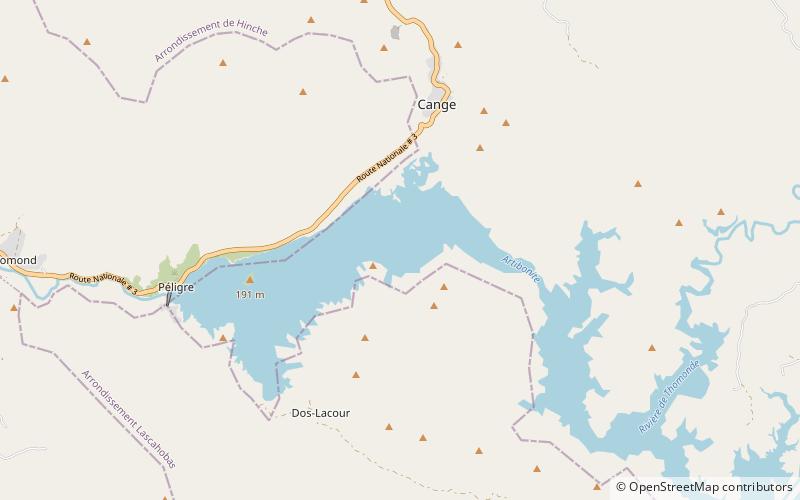 Lac de Péligre location map