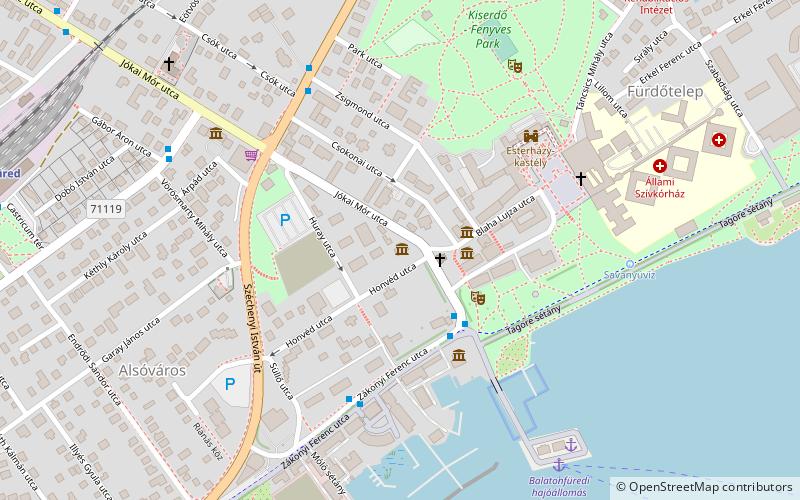 Jókai memorial house location map