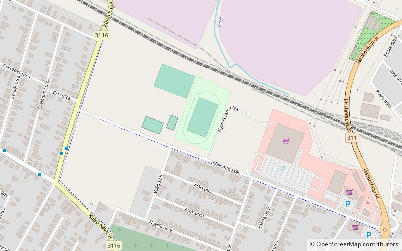 Malomtó széli stadion location map