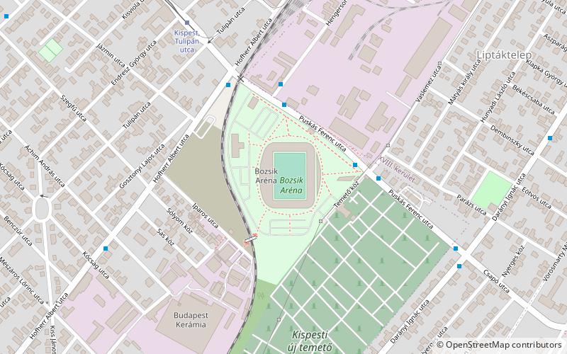 Bozsik Aréna location map
