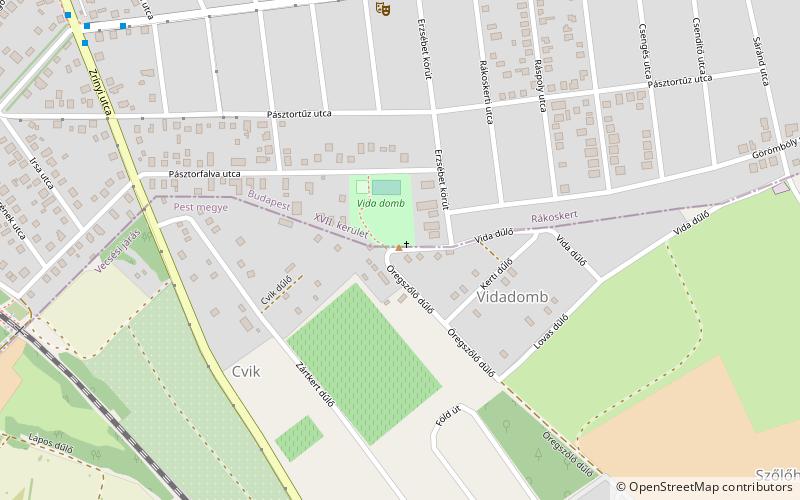 Vida-domb location map
