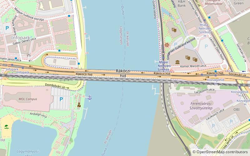 Rákóczi Bridge location map