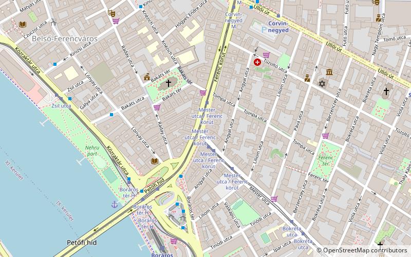 Mester utca location map