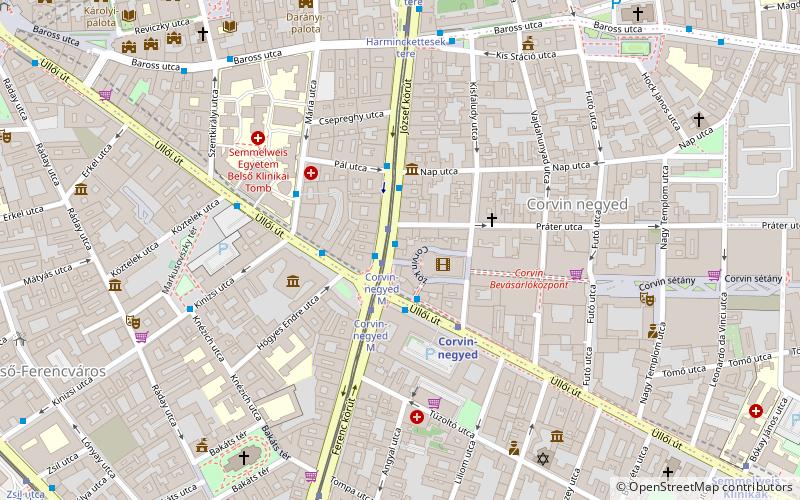 cinema corvin budapeszt location map
