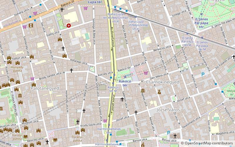 Grandes halles de Rákóczi tér location map