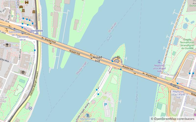 Árpád Bridge location map