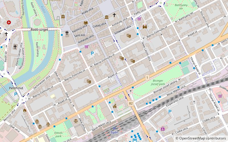 baross gabor street gyor location map