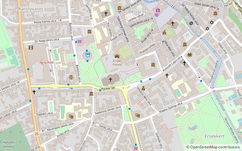 Basilica of Eger location map