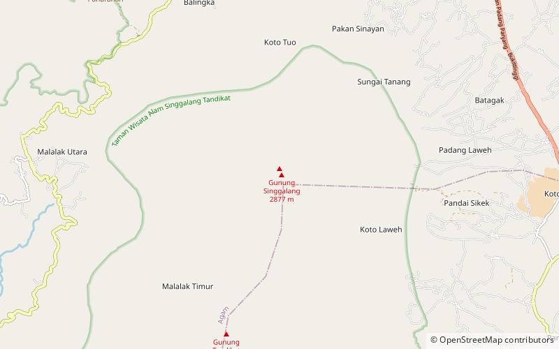 Mount Singgalang location map