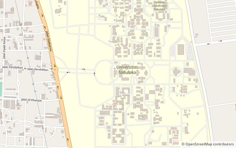 universitas tadulako palu location map