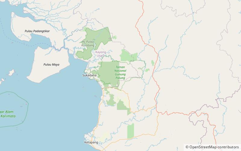 Gunung Palung National Park location map