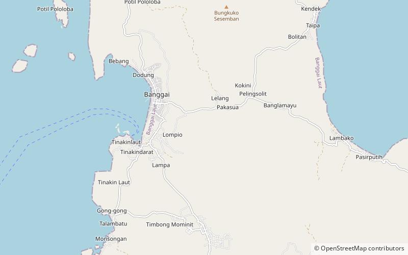 pakasua banggai island location map