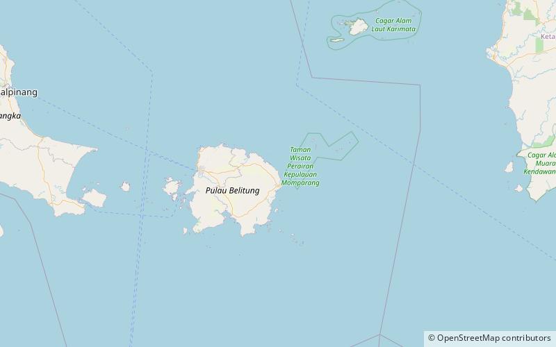 java sea belitung location map